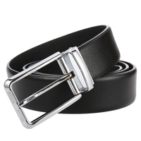 LY35-5204-4 Sabuk Kulit Kasual Model Pin Buckle dengan Lubang-Lubang, Harga Grosir Sabuk Konveyor Berlubang yang Dapat Disesuaikan