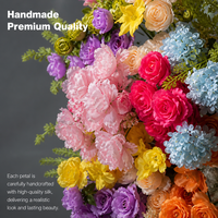 Kit floral artificiel multicolore et rêveur pour arche de jardin, idéal pour toile de fond de mariage, rideau, décoration de fenêtre, cérémonie et ornement de fête