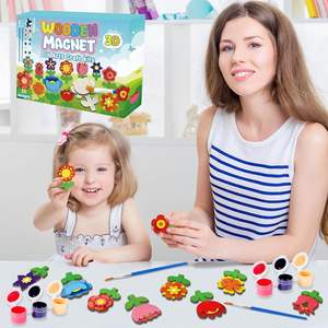 <span class=keywords><strong>Kit</strong></span> de <span class=keywords><strong>peinture</strong></span> en bois pour aimants décoratifs pour réfrigérateur-Fournitures créatives d'art peintes à la main pour projets de décoration intérieure - Product Image 4