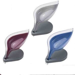 Leaf Shape Box Soap Dish Storage Plate <b>Tray</b> Holder Case Supplies Bathroom Gadgets - Product Image 1