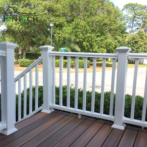 Kits de balustrades en vinyle <span class=keywords><strong>PVC</strong></span> écologiques Fentech faciles à installer avec embouts de poteaux et supports pour cour résidentielle extérieure - Product Image 1