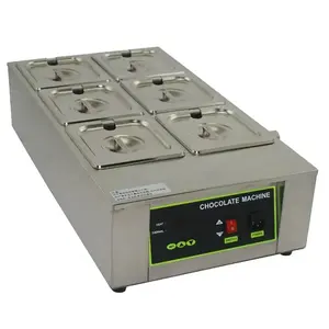 High Quality Chocolate Melting Pots 12L Capacity 6 Melting Pot Commercial Electric Digital Chocolate Melter