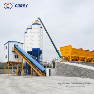 Planta Dosificadora de Concreto de Alta Eficiencia Corey HZS120 con Control PLC para Proyectos de Construcción - Product Image 1