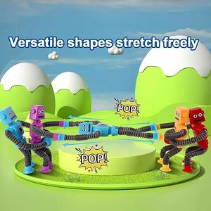 Juguete Robot Telescópico con Ventosa LED que Cambia de Forma, Tubos Sensoriales Pop Fidget para Niños 2024 - Product Image 4