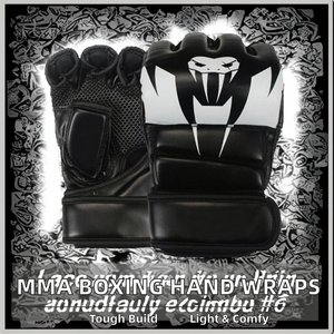 Bandes de boxe en cuir avec sangle de poignet réglable pour la fermeture, pour MMA, arts martiaux, Muay Thai - Boucle de pouce personnalisable - Product Image 2