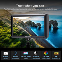 Moniteur de terrain FEELWORLD S55 6 pouces pour appareil photo reflex numérique, FHD IPS 4K, entrées/sorties, directement de l'usine OEM pour la production cinématographique et l'enregistrement vidéo