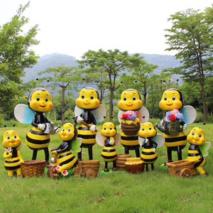 Statue d'abeille en résine de dessin animé pop art pour jardin extérieur, sculpture d'animal, à vendre, Offre Spéciale - Product Image 3