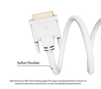 Kabel DVI Video 1080p 1.5M Male to Male Konduktor OFC Selubung PVC 18+1 untuk Proyektor Monitor Pemutar DVD