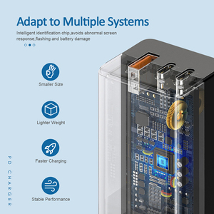 Sản Phẩm Giao Hàng Bỏ Qua Khâu Vận Chuyển 2023 QC4.0 PD3.0 GaN 65W CE FCC Máy Tính Xách Tay USB Nhanh Hơn Type-C Sạc Điện Thoại Di Động Gắn Tường 65W Gan - Product Image 4