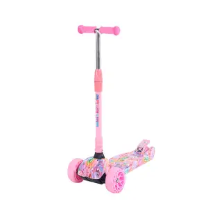 China Wholesale And Retail Kids Kick Scooter For Child/Boy/Girl With Flashing PU Wheels LED Light And Fold