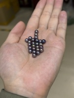 Perles d'eau douce rondes naturelles violettes de 6-6,5 mm, perles cultivées de haute qualité, perles en vrac avec trou traversant de 1,1 mm