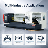 Mesin Bubut CNC Flat Bed Heavy Duty CK6180 Sistem KND Motor Spindle 11kW 4-Station Flat Bed, Motor Spindle 11kW, Bubut
