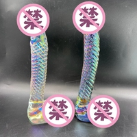 Dildo en verre, produit érotique pour adultes, jouet sexuel transparent pour l'entraînement anal, masseur de point G en verre cristal, plug anal pour la masturbation, pour femmes et hommes