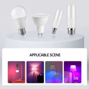 Nuevo <span class=keywords><strong>LED</strong></span> T37/A60/GU10 Luz de color E27/<span class=keywords><strong>E14</strong></span> IP20 <span class=keywords><strong>7W</strong></span>/9W 6 colores Luz de plástico Diseño moderno para la decoración del festival - Product Image 5
