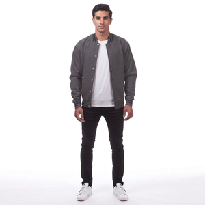 Job Wear Stand Collar 100% Cotton Varsity Breathable <b>Jacket</b> <b>Men's</b> <b>Long</b> Sleeve Front Pockets Outdoor Waterproof Regular - Product Image 1