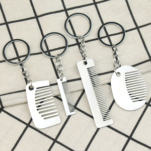 Mini peigne en métal argenté porte-clés, breloque pour salon <span class=keywords><strong>de</strong></span> coiffure, coiffeur, barbier, cadeau pour coiffeur, pendentif <span class=keywords><strong>de</strong></span> sac, bijou - Product Image 6