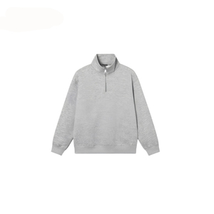 Alta calidad 500GSM media <span class=keywords><strong>cremallera</strong></span> soporte <span class=keywords><strong>cuello</strong></span> impresión personalizada algodón hombres sudaderas - Product Image 1