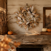 Décoration florale d'automne pour la maison, fruits abondants, couronne