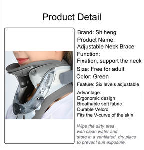 Soporte <span class=keywords><strong>Cervical</strong></span> Transpirable de Grado Médico con Cierre de Gancho y Bucle Ajustable para Cirugía de Columna <span class=keywords><strong>Cervical</strong></span>, Torticollis, Tracción y Fijación de Cuello - Product Image 3