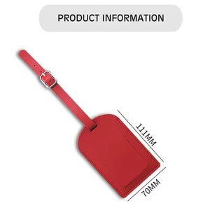 Etiquetas de equipaje de cuero PU en blanco, ajustables, multicolor, de lujo, para tarjetas de embarque y maletas de viaje. - Product Image 4