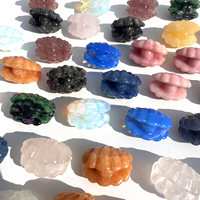Jingfa Crystal Vente en gros de pierres naturelles de guérison, artisanat en pierres précieuses, petite coquille sculptée en quartz rose transparent de 3,5 cm