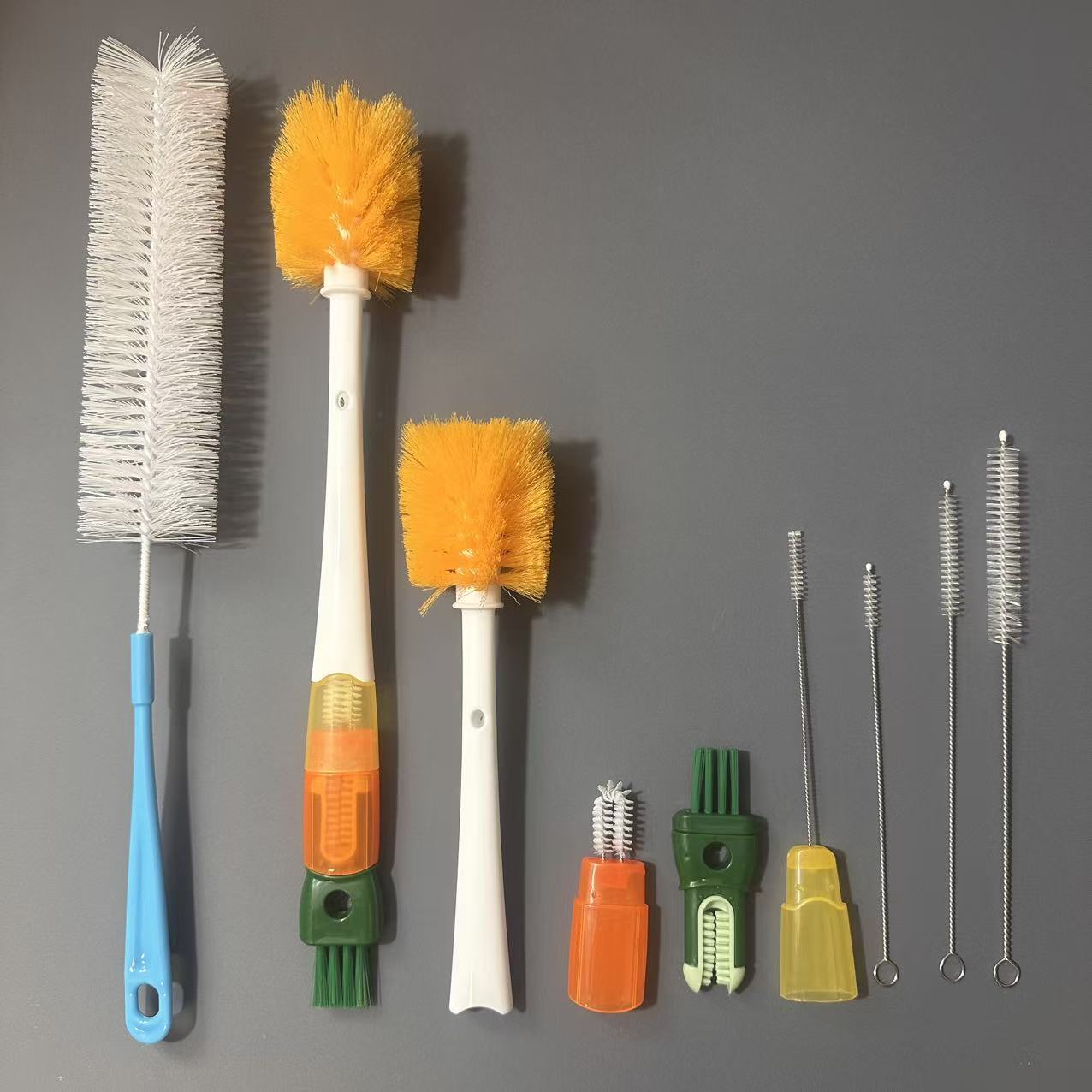 5 in 1 orange and blue long brush