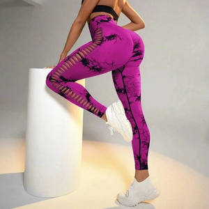 2024 Hot Sale Women's Solid <b>Pattern</b> Long Leg Mesh Leggings Set - Product Image 6