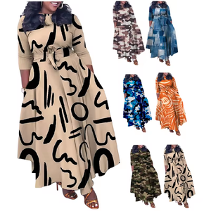 Vestidos Casuales de Último Diseño para Mujer, Vestidos Largos Elegantes con Cordones y Estampado, Vestido de Verano para Mujer - Product Image 1