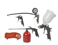Kit d'outils pour compresseur d'air, kit d'outils pneumatiques HVLP haute pression, ensemble de 5 pistolets de pulvérisation pour l'entretien et le nettoyage des voitures