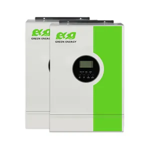 ESG Inverter daya 3kva tenaga surya hibrida, pengisi daya frekuensi tinggi gelombang Sine murni Inverter hibrida surya