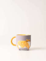 Mug en céramique fait main YG Danish Designer, motif chat mignon - Décoration d'intérieur haut de gamme, compatible lave-vaisselle et micro-ondes, emballage sous blister