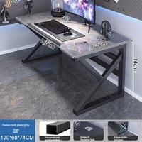 Bureau d'ordinateur double YOUTAI pour la maison et la chambre, style moderne et simple, avec chaise, table de jeu