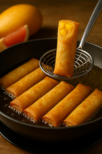 Sanquan Sweet Mango Pomelo Sago Spring Roll Crispy Quick-Frozen Dessert Bag 4.8kg Durée de conservation 12 mois Friture/<span class=keywords><strong>Micro</strong></span>-ondes 0 - Product Image 5