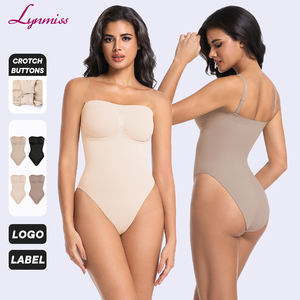 <strong>Strapless</strong> Shortie Bodysuit for Women Tummy <strong>Control</strong> Shapewear Seamless <strong>Body</strong> <strong>Shaper</strong> with Removable Straps - Product Image 1