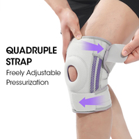 Genouillère de compression professionnelle respirante et réglable pour la gym et la moto