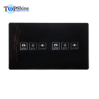 Topshine 147 tipi Alexa ve Google ev etkin 5 ila 8 Gang Dimmer Fan perde serbestçe kombine Wi-Fi akıllı dokunmatik anahtarı