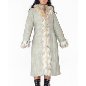 Giacca Invernale Vintage Y2K Boho Hippie, Cappotto Afgano <span class=keywords><strong>Foderato</strong></span> in Pelliccia, Cappotto Lungo in Shearling con Rifiniture in Pelliccia, Cappotto Lungo da <span class=keywords><strong>Donna</strong></span> Stile Penny Lane - Product Image 1