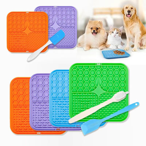 Alfombrilla de silicona ecológica <span class=keywords><strong>para</strong></span> lamer y alimentar a tu mascota, comedero lento, juguete de rompecabezas <span class=keywords><strong>para</strong></span> <span class=keywords><strong>perros</strong></span> y gatos, antiansiedad, antideslizante, impermeable, <span class=keywords><strong>para</strong></span> alimentación y baño. - Product Image 3