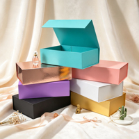 Boîte à bijoux de luxe avec poignée magnétique, sur mesure, pour mariage et Noël, avec doublure en satin et couvercle rabattable