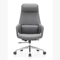 Chaise longue moderne en cuir à dossier haut chaise pivotante en cuir chaise de bureau en cuir
