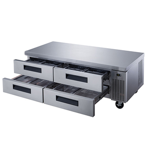 Frigorifero da Chef con <span class=keywords><strong>4</strong></span> <span class=keywords><strong>Cassetti</strong></span> in Acciaio Inox, Vendita Calda di Fabbrica, Frigo Sottobanco, Tavolo da Lavoro con Congelatore - Product Image 5