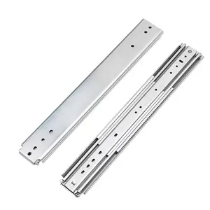 Metalen Sice Lade Lopers Aluminium Glijrail Schuifdeur Legering Kralenstrip 76Mm 227Kg 3 Keer + Volledig Verlengde Lade Glijbaan