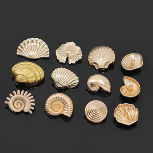 Hình dạng đặc biệt tùy chỉnh Kẽm hợp kim kim loại <span class=keywords><strong>Shank</strong></span> phụ nữ quần áo nút tùy chỉnh nút không đều Vỏ Sò Ốc biển ốc xà cừ nút kim loại - Product Image 3