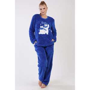 Conjunto de Pijama para Mujer WELSOFT con Cuello Redondo, Manga Larga, Falda y Bolsillo Ovalado, Ropa de Dormir Cómoda - Product Image 3