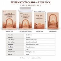 Jeu de cartes d'affirmation personnalisé « Début de Vie Nouvelle » – 30 cartes positives et encourageantes 57x87mm pour la réflexion et les cadeaux