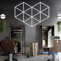 Date 6500K Intérieur Géométrique Diamant Lumière Coeurs Travail Décoration Murale Lumières pour Maquillage Chambre Décor À La Maison