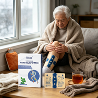 Patch antidouleur à base de plantes pour le soulagement des douleurs au genou, au dos, au cou, à l'épaule, lombaires, cervicales, articulaires, musculaires, des entorses et des maux de dos – Soin apaisant