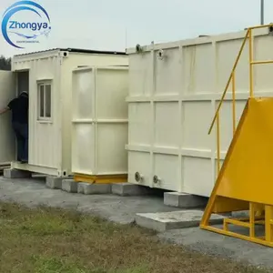 Máquina de tratamento de água para estação de esgoto MBR, filtro de água móvel, purificador de água industrial com tanque de equalização