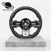 Volant en cuir noir pour Mercedes Benz W176 W177 W245 W246 W247 W202 W203 W204 W205 W211 W212 W213 W463 C63 E63 S63 G63