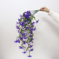 Vente en gros de fleurs artificielles en soie de 75 cm, lianes de lys, décoration de mariage, lianes artificielles douces, décoration florale suspendue pour l'extérieur